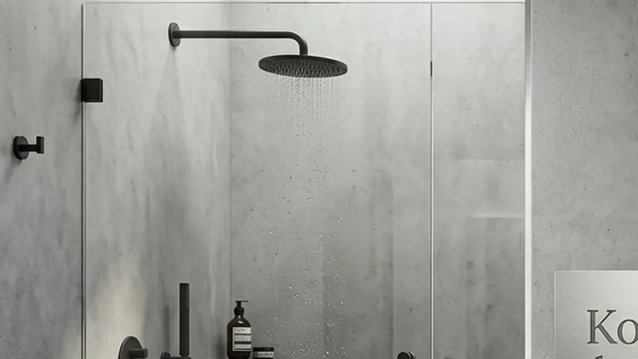 Biaya renovasi kamar mandi minimalis dengan instalasi shower kaca tempered modern