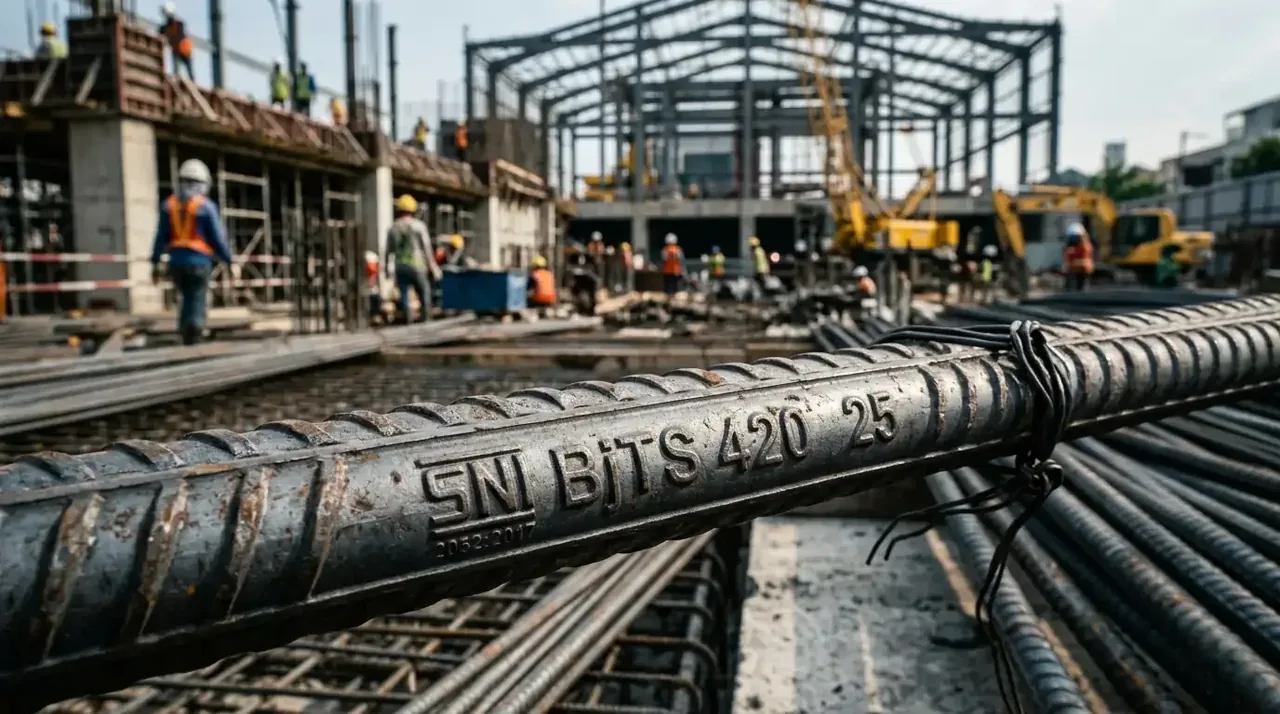 Cara memilih besi beton yang kuat dan sesuai standar SNI untuk proyek gedung