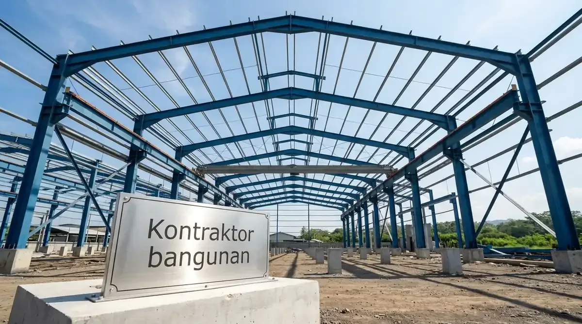 Detail sambungan baut mutu tinggi high tensile dan pelat simpul baja wf konstruksi pasuruan