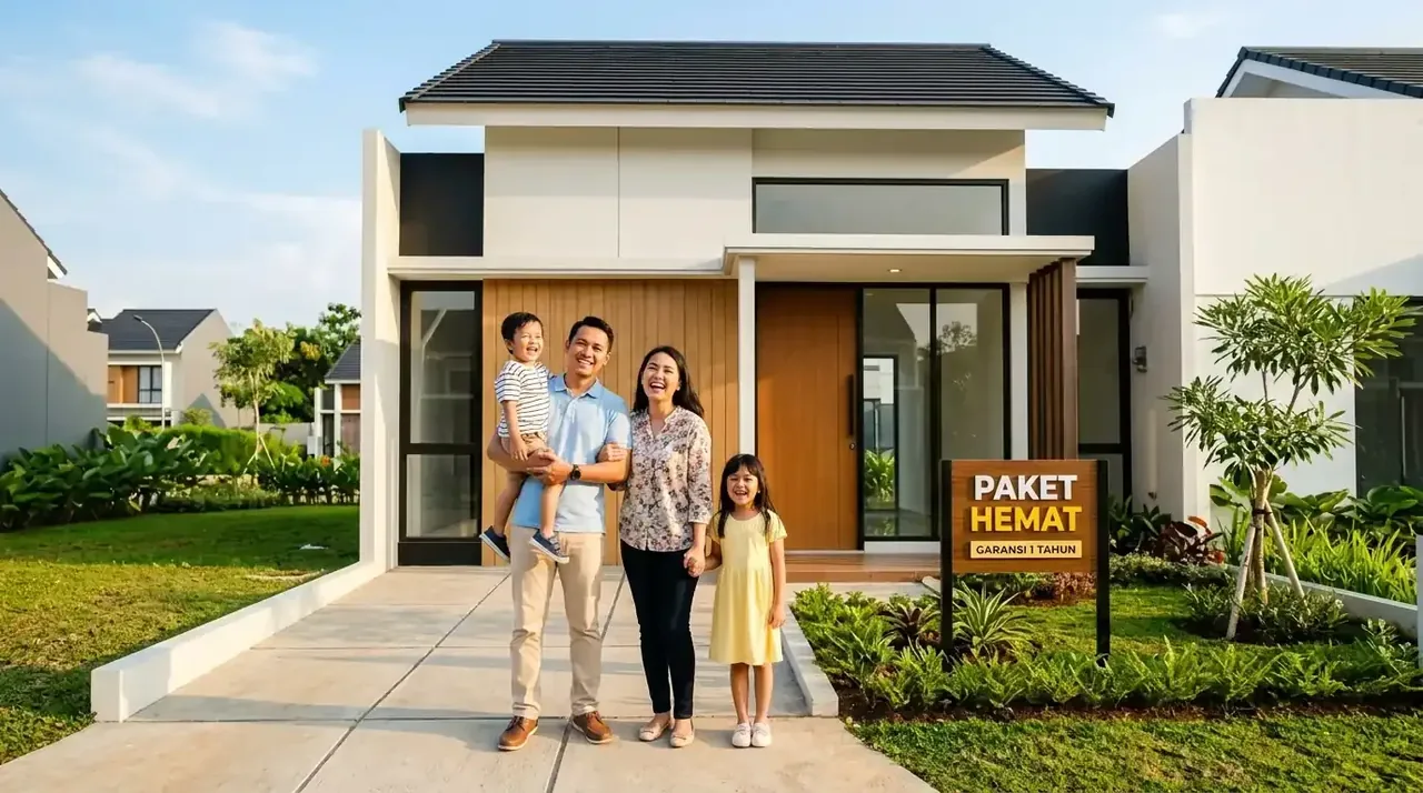 Konstruksi rumah baru minimalis modern paket hemat dengan jaminan mutu struktur bergaransi 1 tahun