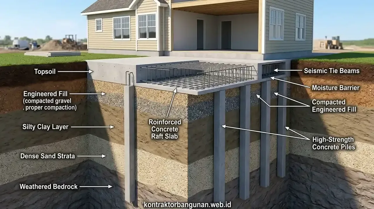 Pemeriksaan penulangan besi pondasi rumah tahan gempa standar SNI