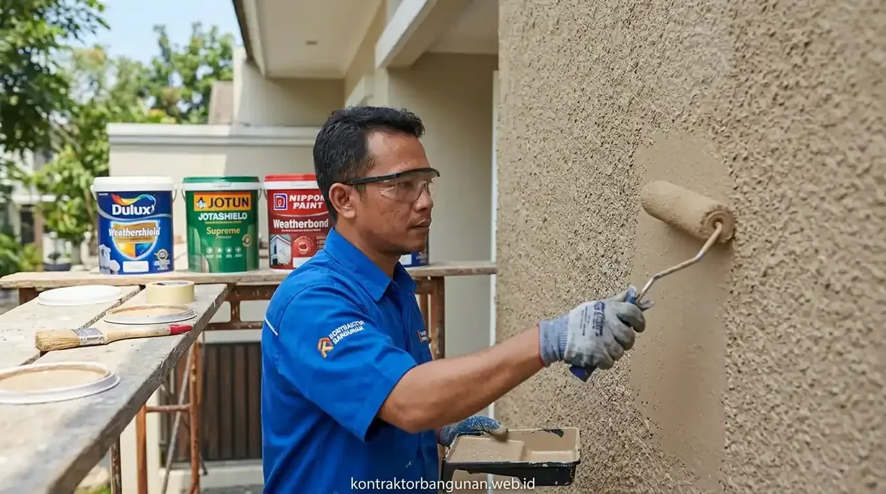 Perbandingan cat tembok eksterior tahan cuaca weathershield untuk dinding luar rumah